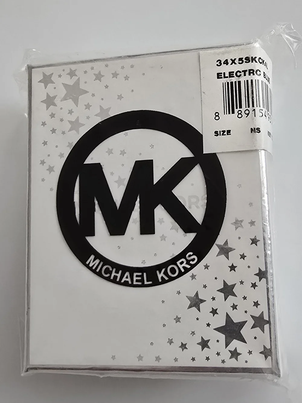 MICHAEL KORS Mini Mercer Bag Charm Keychain Electric Blue Saffiano
